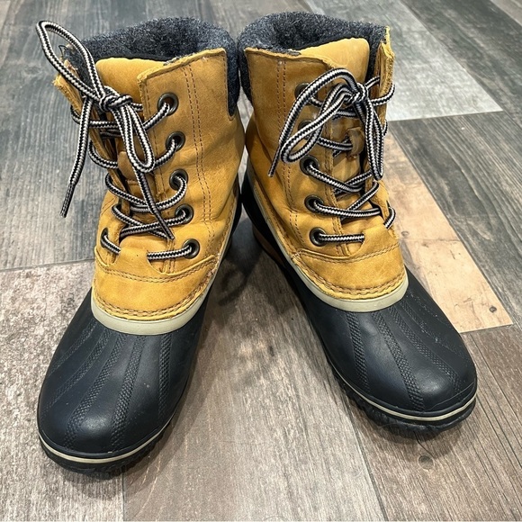 SOREL Women's Slimpack Lace II Elk Black Waterproof Duck Boots 1702251 Size 7 - Picture 4 of 8